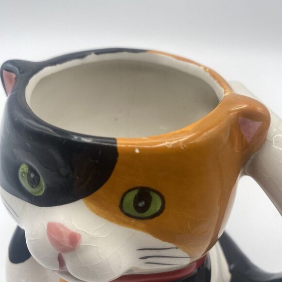 Pier 1 Mug Cat with Mouse inside Coffee Tea Cup - Picture 7 of 11